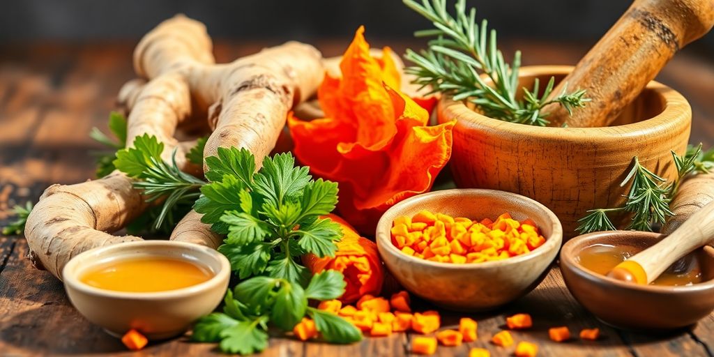 Herbal remedies and healthy inflammation relief.