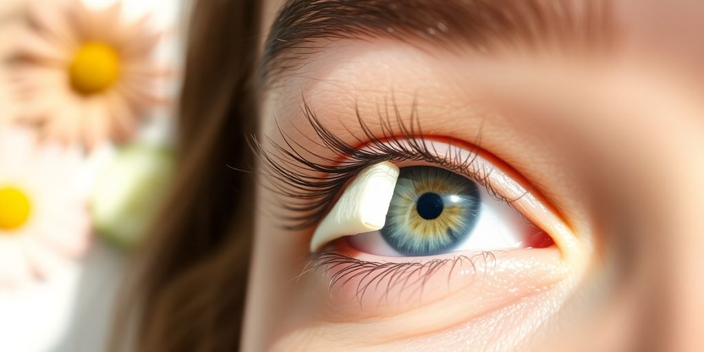 Soothing eyes with cool compresses, natural remedies.