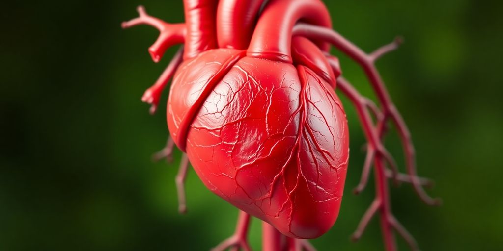 A healthy heart with clear arteries.