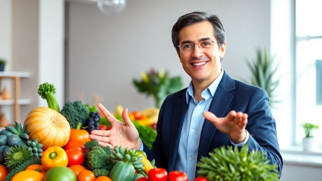 Dr. Oz with healthy foods